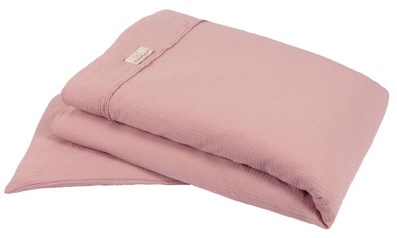 BABYMATEX Bielizeň posteľná Muslin svetlo ružová 2-dielna