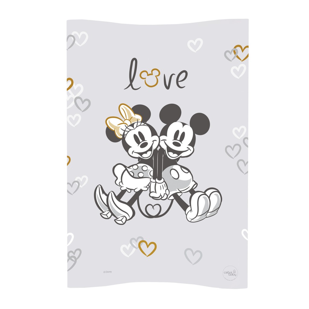 CEBA Podložka prebaľovacia mäkká COSY (50x70) Disney Minnie&Mickey Grey
