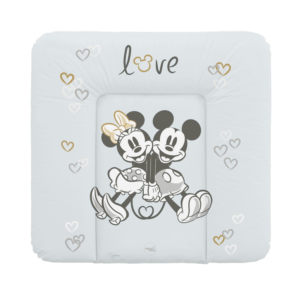 Obrázok CEBA Podložka prebaľovacia mäkká na komodu 75x72 Disney Minnie & Mickey Grey