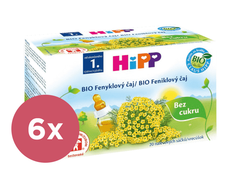 6x HiPP BIO Feniklový čaj (20x 1,5 g)