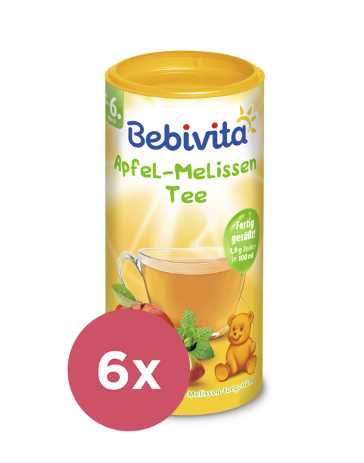 6x BEBIVITA Jablkovo-medovkový čaj (200 g) - instantný