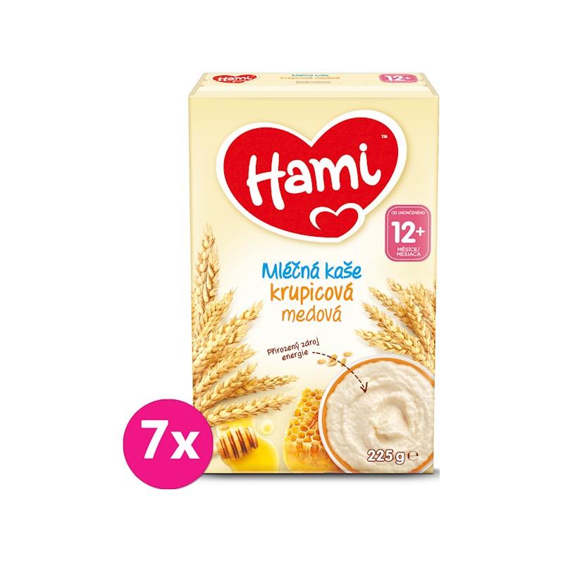 7x HAMI Kaša mliečna krupicová medová 225g