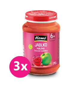 3x HAMÉ Príkrm ovocný Malina 190 g 6+