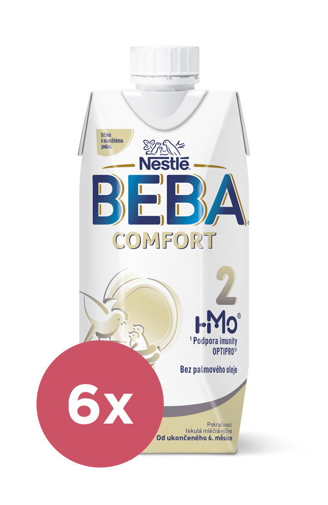 6x BEBA COMFORT HM-O 2 Mlieko pokračovacie tekuté, 500 ml