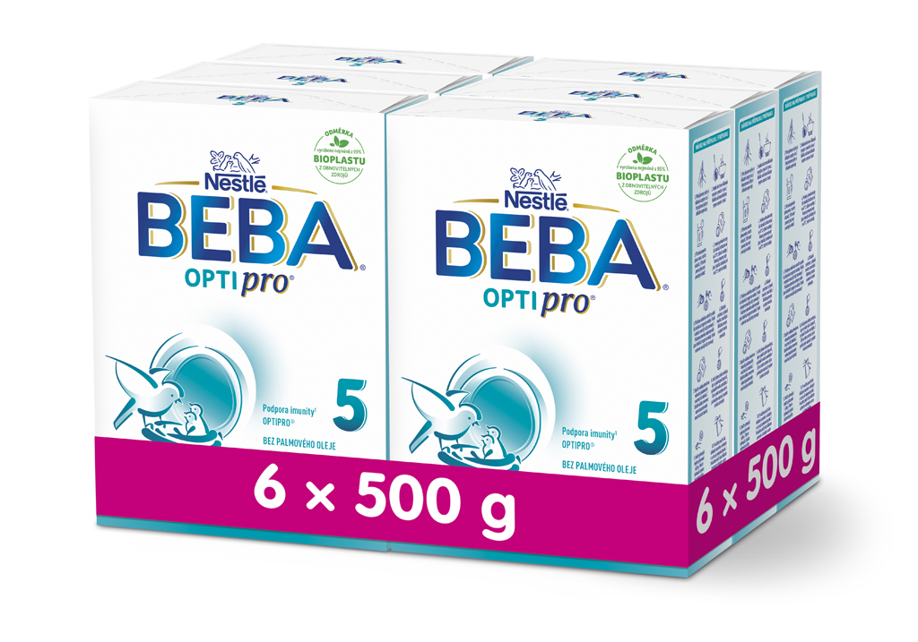 6x BEBA OPTIPRO® 5 Mlieko dojčenské, 500 g​