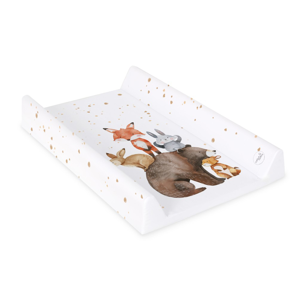 CEBA BABY Podložka přebalovací 2-hranná s pevnou deskou (50x70) Ultra Light Forest Friends