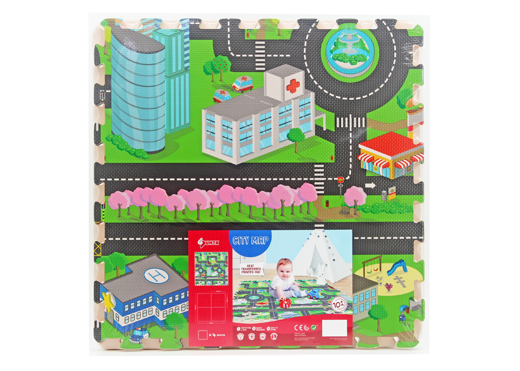 Obrázok Penové mäkké puzzle bloky Mesto 60x60cm/4kusy