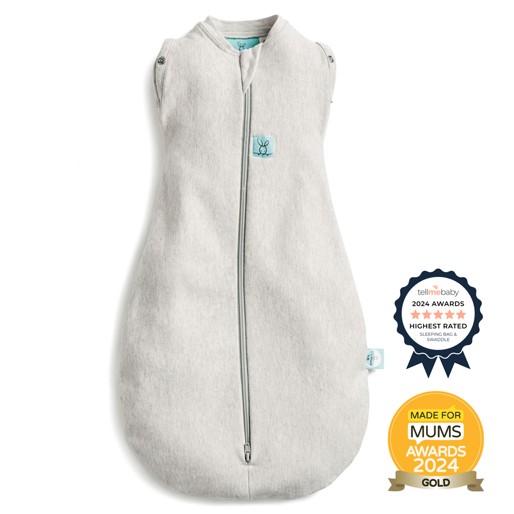 Obrázok ERGOPOUCH Zavinovačka a vak na spanie 2v1 Cocoon Grey Marle 0-3 m, 3-6 kg, 1 tog