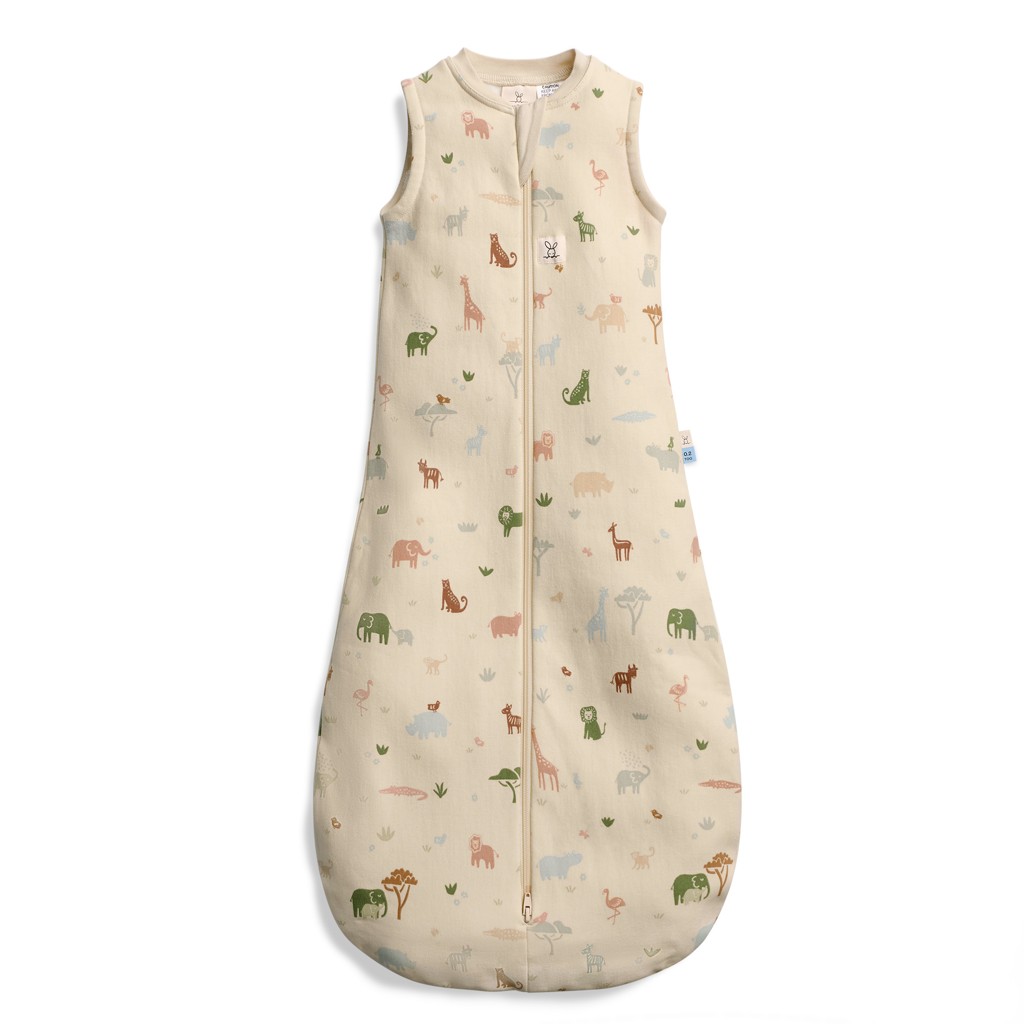ERGOPOUCH Vak na spaní organická bavlna Jersey Savannah 8-24 m, 8-14 kg, 0,2 tog