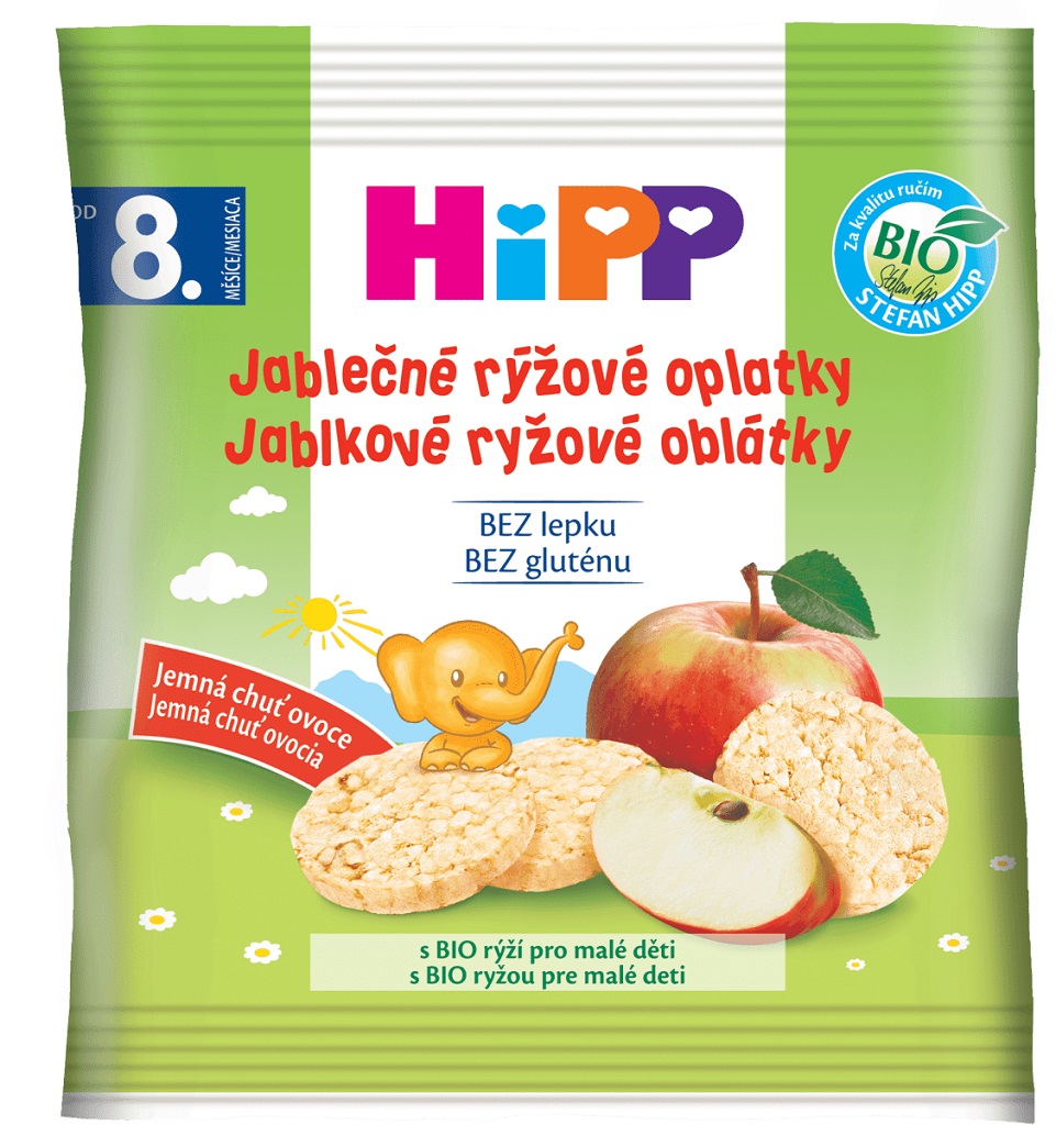 HIPP Oblátky BIO detské ryžové jablkové 30g